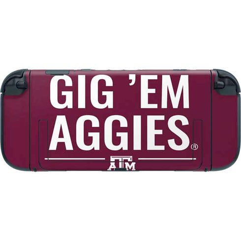 Texas A&M University Gig Em Aggies Nintendo Switch 2 (2025) with Joy-Con Skin